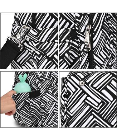 Welavila Baby Changing Bag Nappy Diaper Bags for Mom and Dad with Changing Pad & Insulated Pockets Convertible Travel Tote Messenger Stripe - Buy Online on GoSupps.com