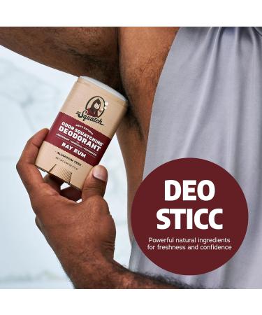 Dr. Squatch Natural Deodorant for Men 3 Pack Bay Rum Odor-Squatching Men's Deodorant Aluminum Free (2.65 oz 3 Pack) - Buy Online on GoSupps.com