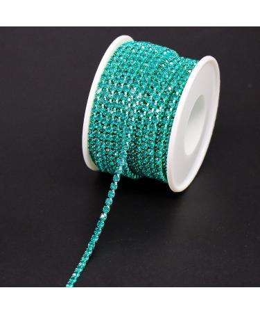 JEGOYER 10 Yards SS12/3.0mm Malachite Green Crystal Rhinestone Trim Chain - Wedding DIY Decoration - Buy Online on GoSupps.com