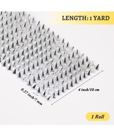 Jerler Sew Stitch Spikes for Arts & Crafts Decoration - Mesh Rivets Studs Beads Cone Spikes for Jackets, Clothing, Shoes - 1 Yard, Silver - Buy Online on GoSupps.com