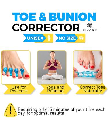 Sixora Premium Gel Toe Separators for Overlapping Toes - Toe Straighteners, Spacers, Hammer Toe & Bunion Corrector - Correct Your Toes Naturally! - Buy Online on GoSupps.com