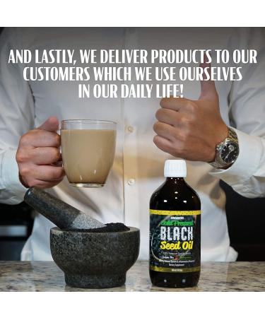 Organic Black Seed Oil 16.9 Fl Oz | Cold Pressed | 3X% Thymoquinone | Non-GMO | Pure Nigella Sativa Seed Oil | Glass Bottle - Buy Online on GoSupps.com