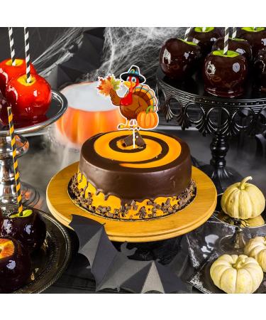 Whaline 72Pcs Thanksgiving Cupcake Topper 12 Designs Turkey Pumpkin Maple Leaf Gnome Cupcake Picks Cartoon Fall Food Picks with Sticks Glue Point for Autumn Thanksgiving Party Supplies Cake Decor - Buy Online on GoSupps.com