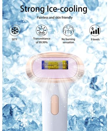 IPL Hair Removal Device | 999,999 Flashes | Painless Laser Hair Remover with Ice Cooling | 9 Energy Levels | For Men and Women - Buy Online on GoSupps.com