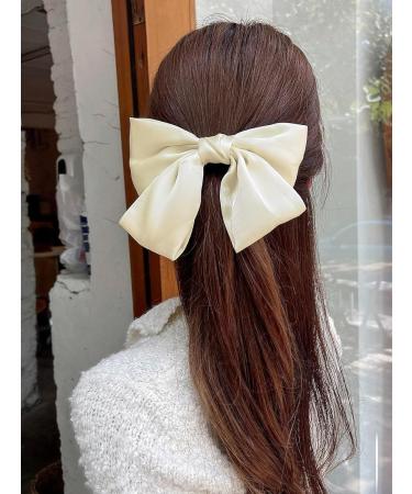 2pcs Hair Bows for Women and Girls in Cream/Black - Stylish Hair Ribbons for Hair - Buy Online on GoSupps.com