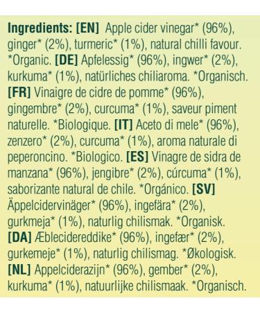 Eat Wholesome Organic Raw Apple Cider Vinegar with Ginger Turmeric with "La M re 1L " - Buy Online on GoSupps.com