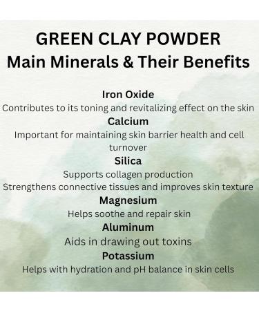 KAPTAN LDA French Green Clay Powder for facial mask hair and body detox and purify 100 natural 250 g excellent for face and hair mask spot treatment body wrap detoxbate foot soak and - Buy Online on GoSupps.com