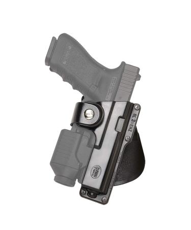 Fobus GLT17 Tactical Paddle Holster, Fits Glock 17,22,31 with Rail Mounted Laser or Light, Right Hand , Black