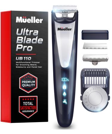 Pro Grooming UltraOneBlade Trimmer for Men - Beard and Mustache - Electric Razor Cordless Waterproof Adjustable Hair Length and Battery Indicator for Precision Grooming