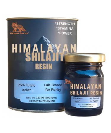 60 Gram Natural Shilajit Resin Grade A Shilajit Resin with 85+ Plant-Derived Trace Minerals and Fulvic Acid Energy & Immune Suport for Men and Women 3rd Party Lab Tested (60gram)