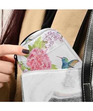 Watercolor Flower Hummingbird Pill Box - Travel Pill Organizer & Vitamin Case with Zipper - Buy Online on GoSupps.com