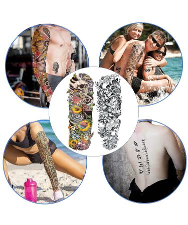18 Sheets Full Arm Temporary Tattoo Set | Konsait Waterproof Sleeve Tattoo Body Stickers for Men and Women - Buy Online on GoSupps.com