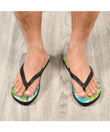 Shop Mnsruu Tropical Palm Leaves Pineapple Flip Flops - XXL for Men & Women | Ideal for Home Hotel Spa & Travel - Buy Online on GoSupps.com
