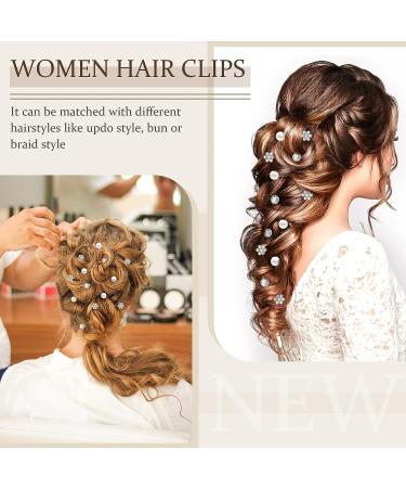 60 Pieces Wedding Pearl Crystal Swirl Hair Pins - Bridal Hair Accessories for Women, Brides, Bridesmaids - Prom & Party Hairstyling - Buy Online on GoSupps.com