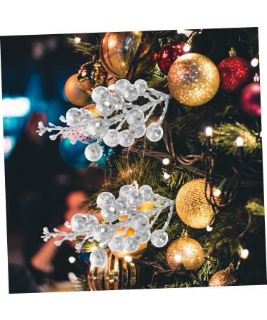 Christmas Decorations 20 Pcs Christmas Imitation Berries Christmas Winter Berries Bunch Xmas Glitter Berry Stems Christmas Tree Artificial Berry Christmas Decor Pine Garl Silverx2pcs 19X5X5CMx2pcs - Buy Online on GoSupps.com