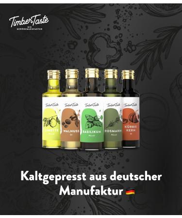 Timber Taste Vinegar & Oil Gift Set for Women | 5 Exquisite Essential Cooking Oils | Perfect Mother's Day Gift for Spicy Cooking | Kochbox Cook Set - Buy Online on GoSupps.com