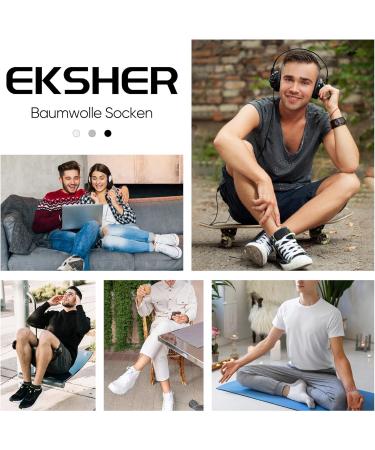 Buy Eksher Sneaker Socks for Men & Women - 10 Pairs of Breathable Anti-Sweat Running Socks (Cotton Size 35-38 White) - Buy Online on GoSupps.com