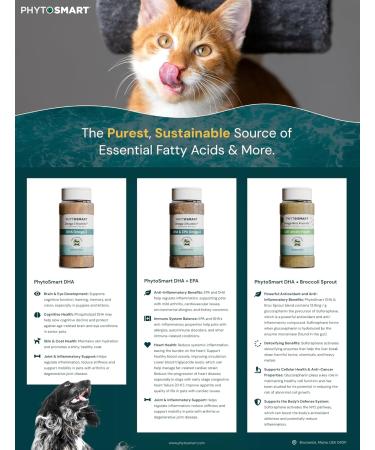 PhytoSmart Omega-3 Krumble DHA for Pets in 20 Grams Trial Size. Pure Un-extracted Marine Micro-Algae Providing Pets Total Body Support with Whole Food Essential Fatty Acids. - Buy Online on GoSupps.com
