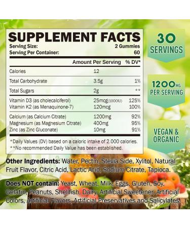 Magnesium Glycinate Gummies Calcium Citrate Gummies for Kids & Adults Bone Support - Buy Online on GoSupps.com