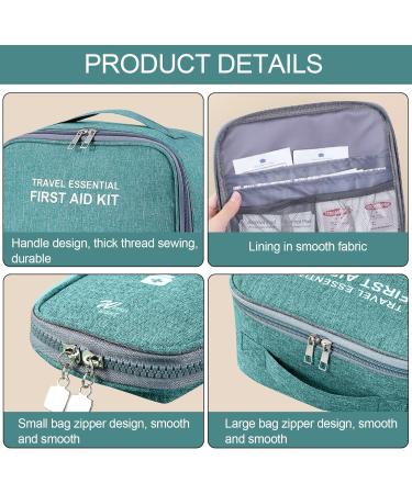 Mecctuck Medication Bag - 2-Piece Travel Pharmacy & First Aid Storage | Large Capacity Medical Bag for Home Office & Outdoor Use - Green - Buy Online on GoSupps.com
