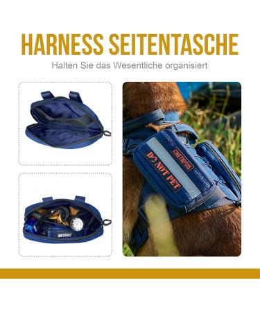 Oneigris Dog Feed Bag - 2 Pack Large Space Reflective Stripes for Tactical Training & Walking - Blue - Buy Online on GoSupps.com