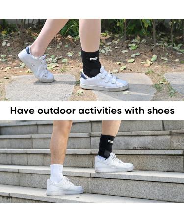 Drop Foot Brace - Adjustable AFO Ankle Brace for Walking | Stroke Recovery Support Comfortable & Breathable (Large/Right - Buy Online on GoSupps.com