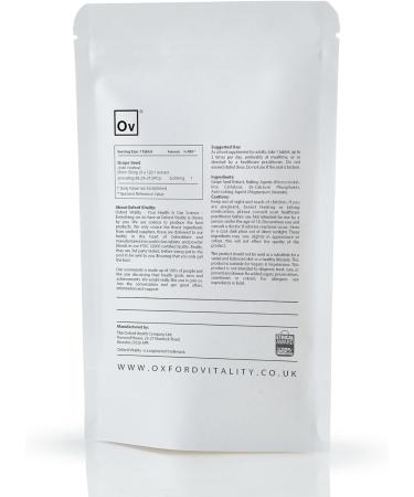 Grape Seed Tablets 6000mg | Antioxidant Vision & Vascular Health Supplement | Oxford Vitality 500 - Buy Online on GoSupps.com