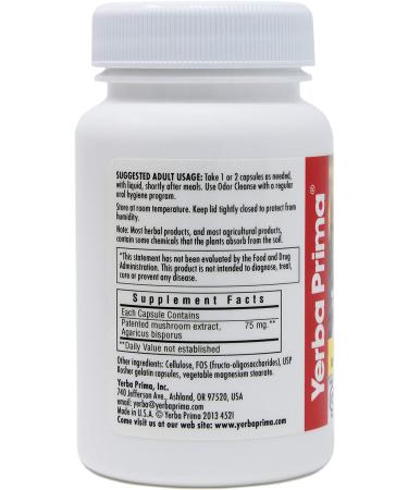 Yerba Prima Odor Cleanse Capsules - 50 Count - Buy Online on GoSupps.com