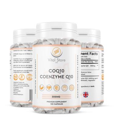 CoQ10 300mg - 120 Vegan Capsules (4 Month Supply) - CoEnzyme Q10 Naturally Fermented Ubiquinone Coenzyme - High Strength UK Made