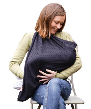 Mamascarf - Nursing and Breastfeeding Cover - Lightweight 100% Cotton. (Black))
