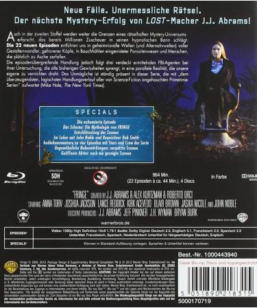 Fringe Staffel 2 Blu-ray - Die komplette Collection | Internationaler Versand verf gbar - Buy Online on GoSupps.com