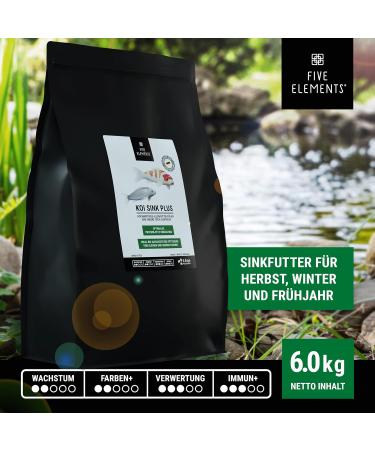 Five Elements Koi Sink Plus - 6.0 kg | Premium Spring Koi Feed | High-Quality Ingredients for Healthy Koi - Buy Online on GoSupps.com