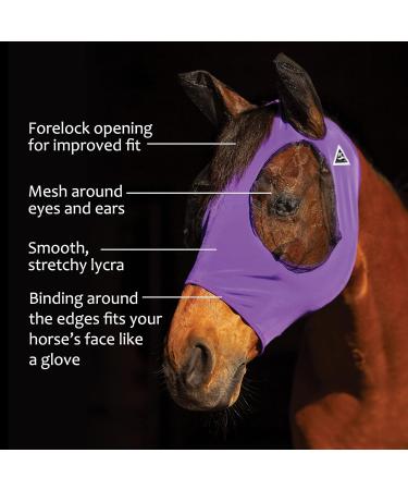Professionals Choice Comfort Fit Fly Mask for Horses - Purple L - Ultimate Protection Against Flies - Buy Online on GoSupps.com