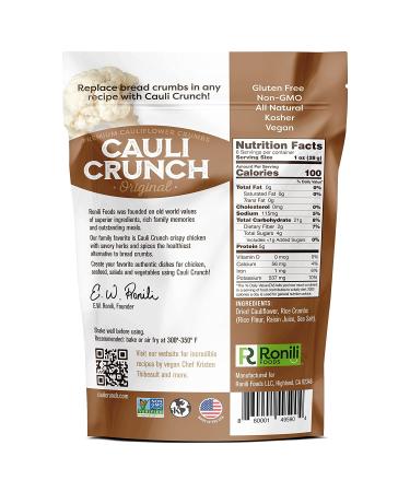 2-Pack Cauli Crunch Plant Based Cauliflower Crumbs 12 oz - Gluten Free, Non-GMO & Kosher - Buy Online on GoSupps.com