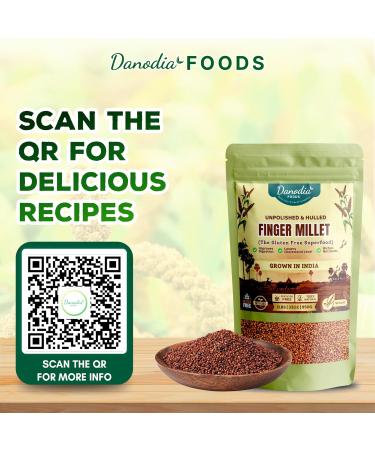  Danodia Foods Danodia Foods Natural Unpolished Finger Grains 450g ( 1 lb) | Gluten-Free Whole Grain | Non-GMO | Plant-Based Cuisine | Rice & Wheat Alternative | Resealable Bag | Origin: India - Buy Online on GoSupps.com