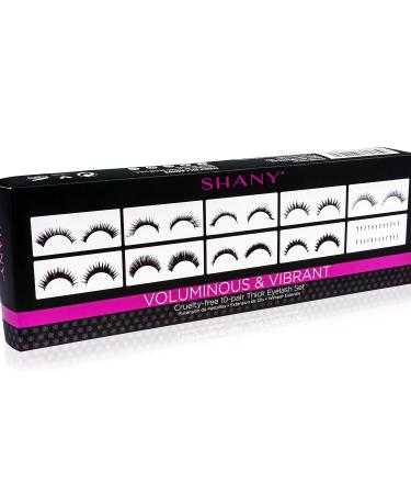 SHANY Eyelash Extend - Set of 10 Assorted Reusable Thick & Dramatic Eyelashes | International Shipping Available - Buy Online on GoSupps.com