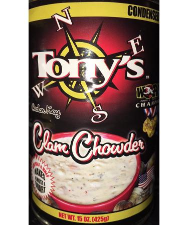 Tonys Clam Chowder 15oz (Pack of 6) - 3X World Champion | Premium Quality Seafood Soup - Buy Online on GoSupps.com