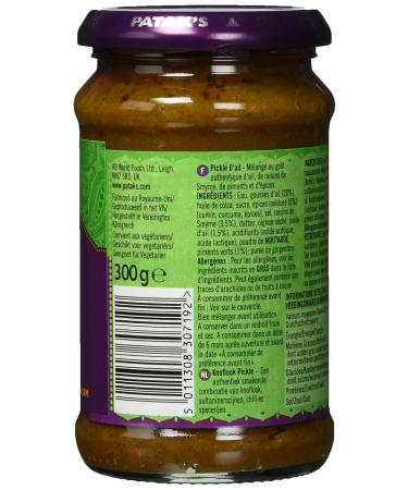 Patak's Garlic Pickle - 6 Pack (6 x 300g) | Authentic Indian Flavor | International Shipping Available - Buy Online on GoSupps.com