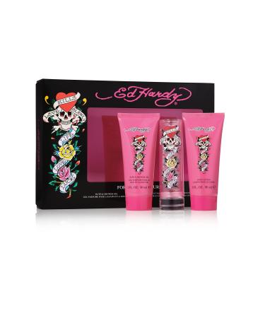 Ed Hardy Women's Fragrance 3 Piece Gift Set 1.7 fl. oz. Eau de Parfum