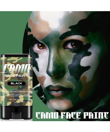 CCbeauty 3-Color Camo Face Paint + 10 Wipes | Oil Resistant Military Makeup for Spirit Week & Cosplay - Black Brown Green - Buy Online on GoSupps.com