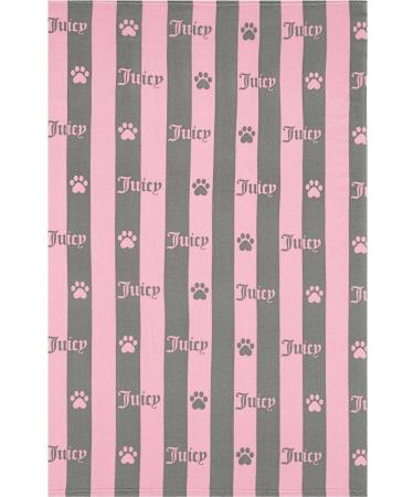 Juicy Couture Dog Towel Pink / Grey Heart Paw Stripes  100% Microfiber Dog Drying Towel with Striped Heart Paw Print  Absorbent Quick Dry Machine Washable Dog Towels for Drying Dogs & Cats - Buy Online on GoSupps.com
