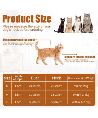 Kcysta Cat Harness and Lead Set Escape Proof Cat Vest Harness and Leash Set Adjustable Cat Harness Escape Proof with Reflective Strip for Outdoor Walking Training (Orange S) - Buy Online on GoSupps.com