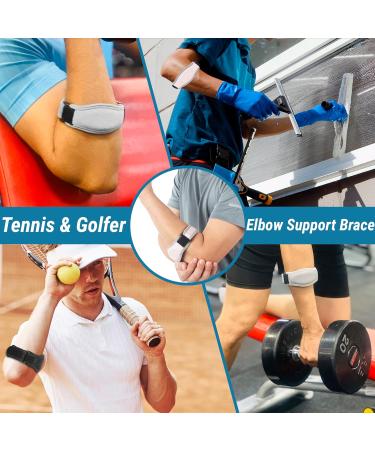 360 RELIEF Tennis & Golfers Elbow Support Brace - Adjustable Strap for Men & Women | Pain Relief for Tendonitis, Arthritis | 1 Pair Light Pink | Includes Mesh Laundry Bag - Buy Online on GoSupps.com
