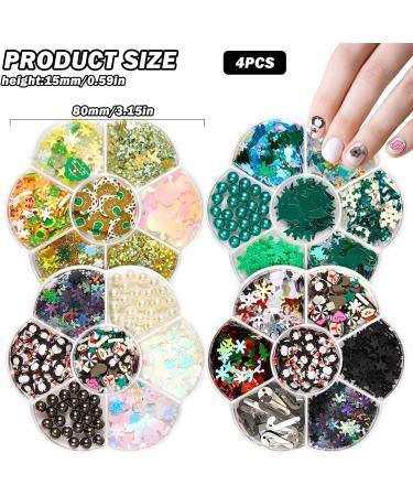 Christmas Nail Cute 3D Santa Claus Snowflake Elk Nail Glitter Christmas Nail Decals Small Christmas Nail Art Stickers Style 2 Beauty Supplies - Buy Online on GoSupps.com