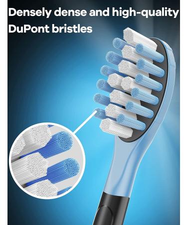 Ofashu Toothbrush Replacement Heads for Philips Sonicare DiamondClean - 8 Pack Black Blue Sonic Electric Brush Heads - Compatible with C1 C2 C3 G3 W3 4100 5100 HX9044 HX6250 - Buy Online on GoSupps.com