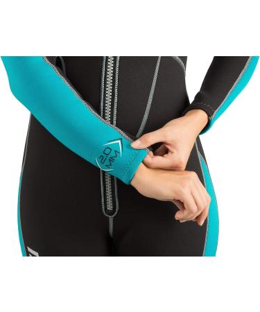 Cressi Lido Long 2mm Lady Wetsuit - Black/Azure - Ideal for Diving & Swimming - Buy Online on GoSupps.com
