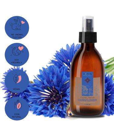Bleu & Marine Bretania Bio Kornflumenwasser | Soothes Tired Eyes & Reduces Dark Circles | 250ml Revitalizing Eye Care - Buy Online on GoSupps.com