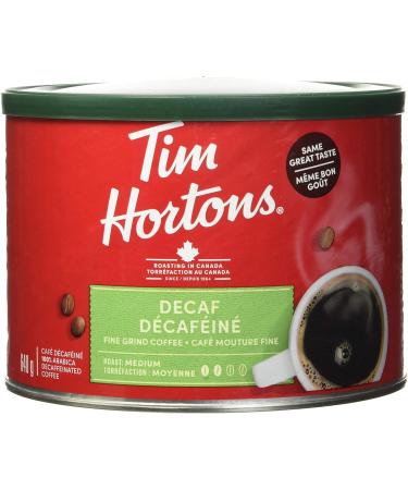 Tim Hortons Decaf Fine Grind Coffee Medium Roast 640g Can & Decaf Coffee Fine Grind Bag Medium Roast 300g - Buy Online on GoSupps.com