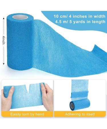 18 Pack 4 x 5yd Vet Wrap Self Adhesive Bandage Rolls - Waterproof Cohesive Tape for Horses & First Aid - Buy Online on GoSupps.com