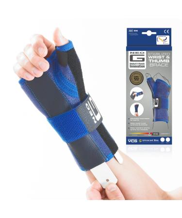 Neo G Wrist and Thumb Brace  Stabilized - Spica Support For Carpal Tunnel Syndrome  Arthritis  Tendonitis  Joint Pain - Adjustable Compression - Class 1 Medical Device - Right